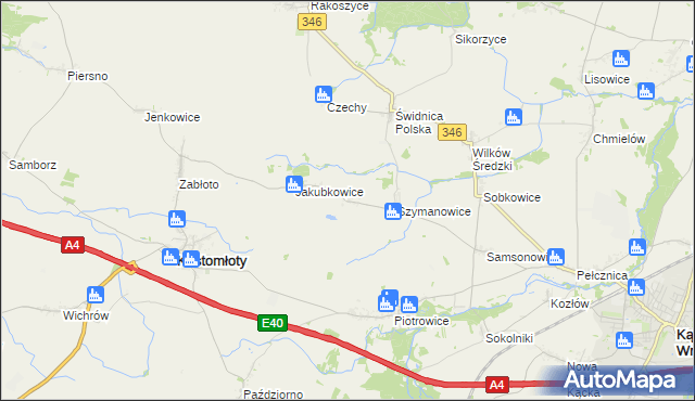 mapa Siemidrożyce, Siemidrożyce na mapie Targeo