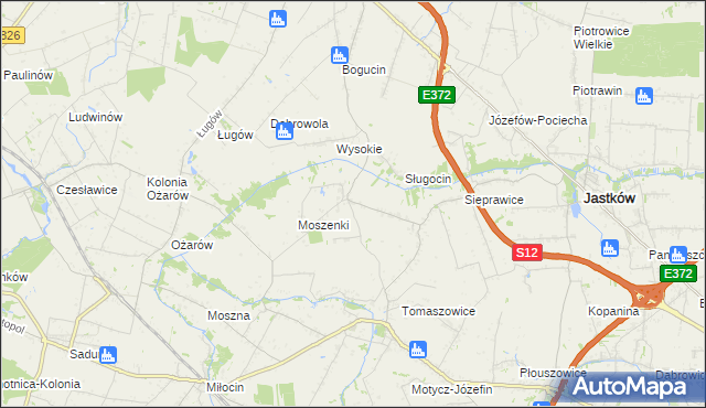 mapa Sieprawki, Sieprawki na mapie Targeo