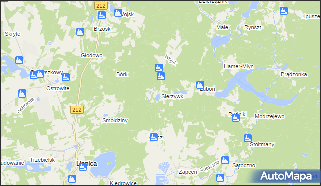 mapa Sierzywk, Sierzywk na mapie Targeo