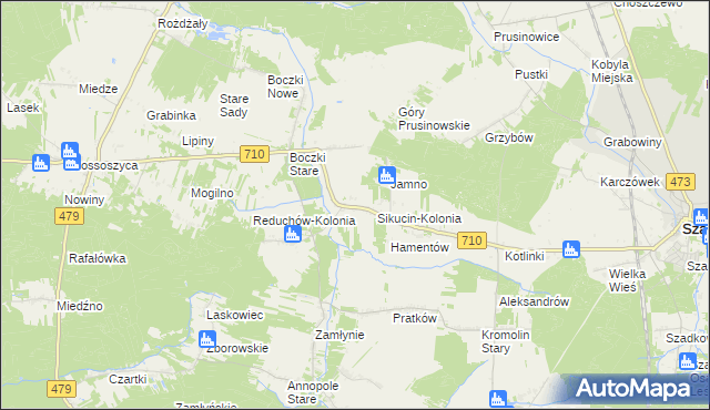 mapa Sikucin, Sikucin na mapie Targeo