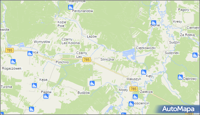 mapa Silniczka, Silniczka na mapie Targeo