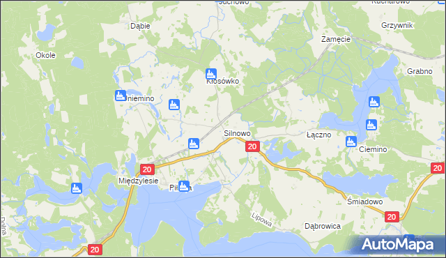 mapa Silnowo, Silnowo na mapie Targeo