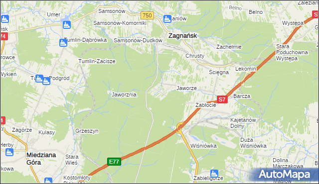 mapa Siodła, Siodła na mapie Targeo