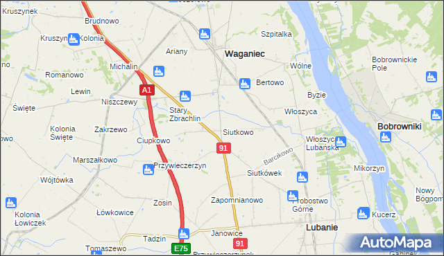 mapa Siutkowo, Siutkowo na mapie Targeo