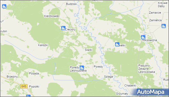 mapa Siwiki, Siwiki na mapie Targeo