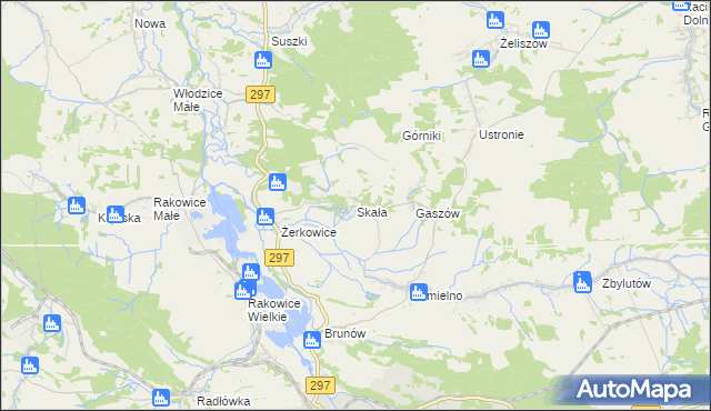 mapa Skała gmina Lwówek Śląski, Skała gmina Lwówek Śląski na mapie Targeo