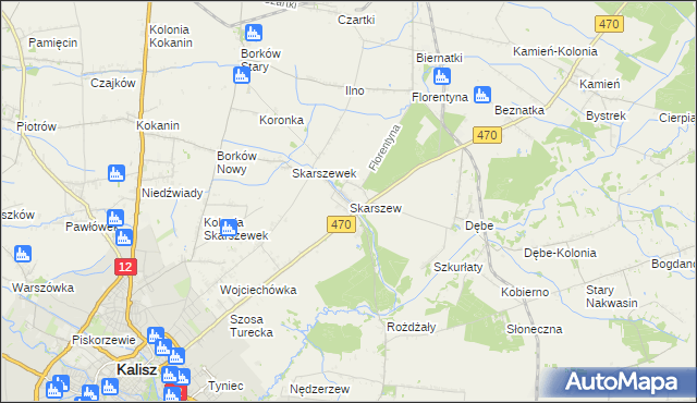 mapa Skarszew, Skarszew na mapie Targeo