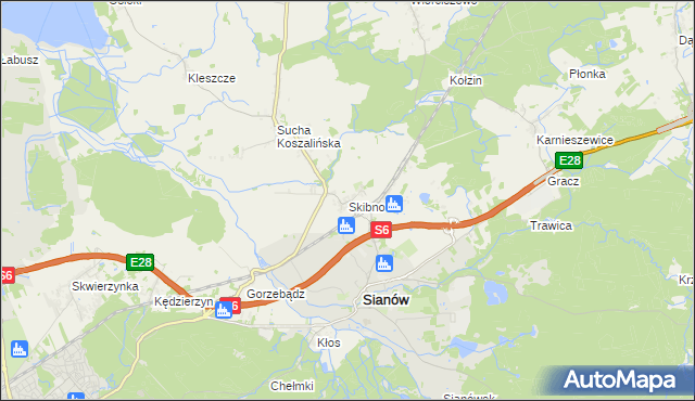 mapa Skibno, Skibno na mapie Targeo