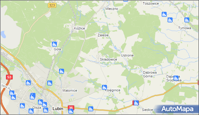 mapa Składowice, Składowice na mapie Targeo