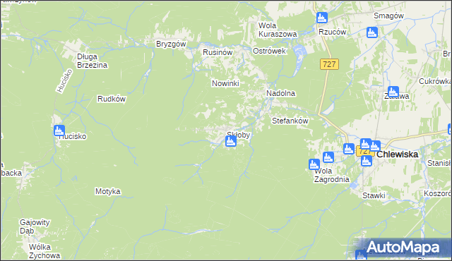 mapa Skłoby, Skłoby na mapie Targeo