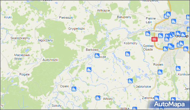 mapa Skocze gmina Gołdap, Skocze gmina Gołdap na mapie Targeo