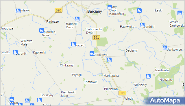 mapa Skoczewo, Skoczewo na mapie Targeo