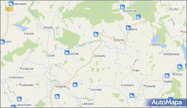 mapa Skolwity, Skolwity na mapie Targeo