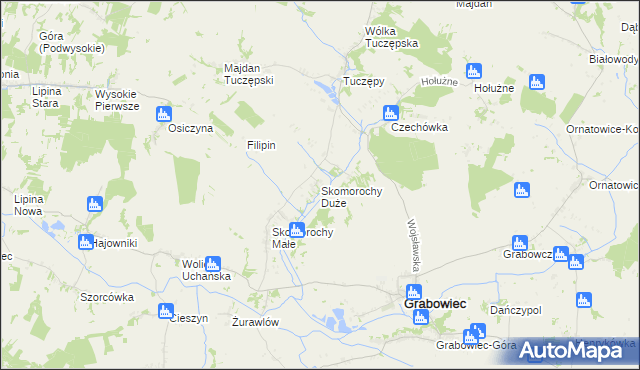 mapa Skomorochy Duże, Skomorochy Duże na mapie Targeo