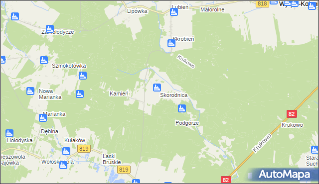 mapa Skorodnica, Skorodnica na mapie Targeo