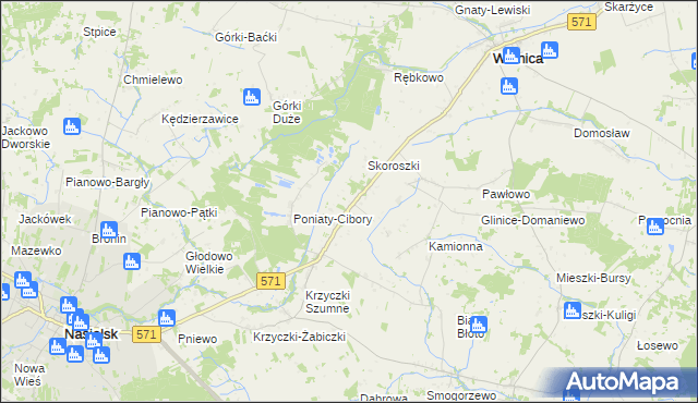 mapa Skorosze, Skorosze na mapie Targeo