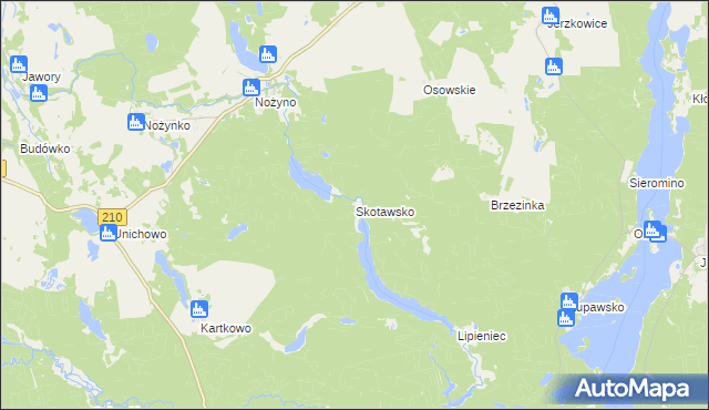 mapa Skotawsko, Skotawsko na mapie Targeo