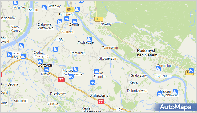 mapa Skowierzyn, Skowierzyn na mapie Targeo