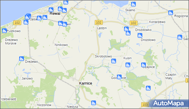 mapa Skrobotowo, Skrobotowo na mapie Targeo