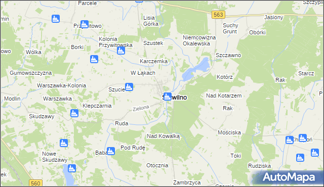 mapa Skrwilno, Skrwilno na mapie Targeo