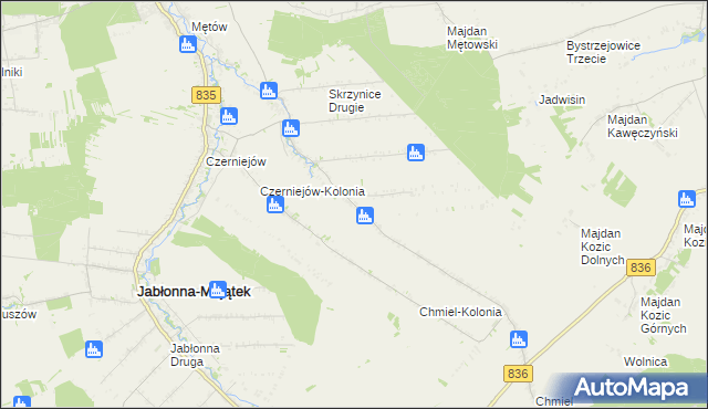 mapa Skrzynice-Kolonia, Skrzynice-Kolonia na mapie Targeo