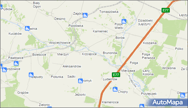 mapa Słaboszowice, Słaboszowice na mapie Targeo