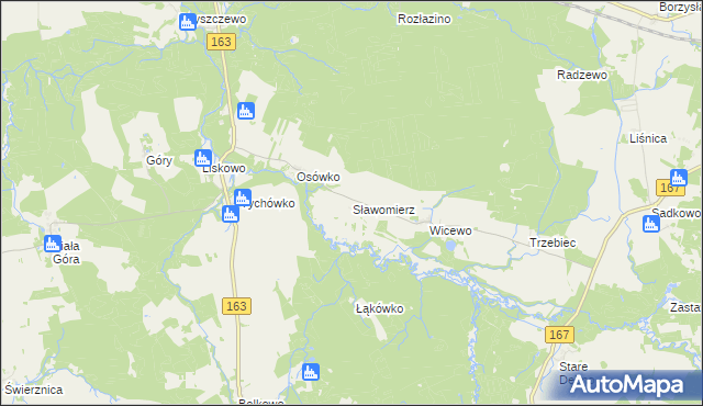 mapa Sławomierz, Sławomierz na mapie Targeo