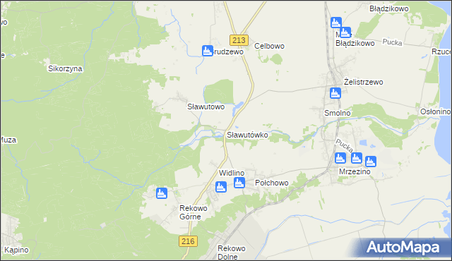 mapa Sławutówko, Sławutówko na mapie Targeo