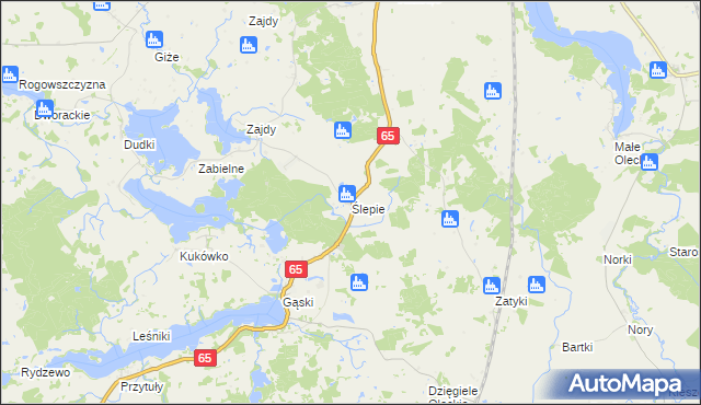 mapa Ślepie, Ślepie na mapie Targeo