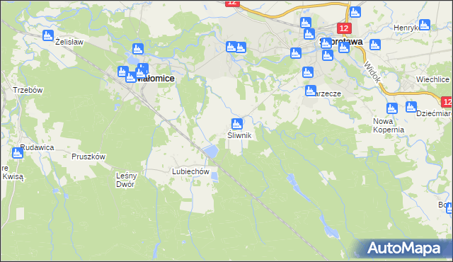 mapa Śliwnik, Śliwnik na mapie Targeo