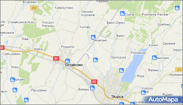 mapa Słomczyce-Huby, Słomczyce-Huby na mapie Targeo