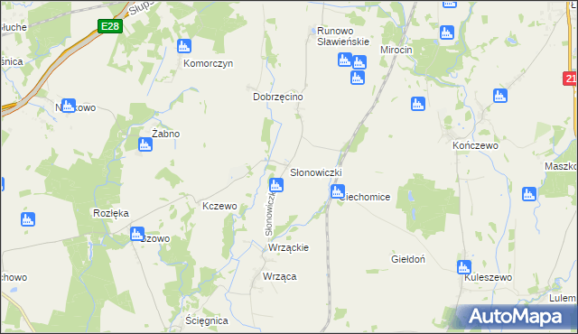 mapa Słonowiczki, Słonowiczki na mapie Targeo