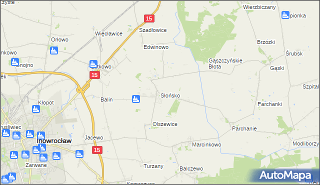 mapa Słońsko, Słońsko na mapie Targeo