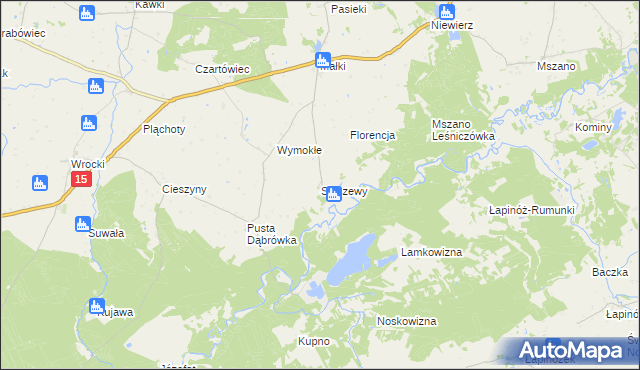 mapa Słoszewy, Słoszewy na mapie Targeo