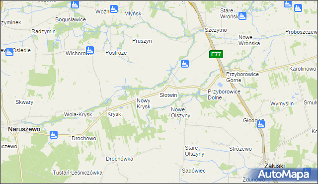 mapa Słotwin, Słotwin na mapie Targeo