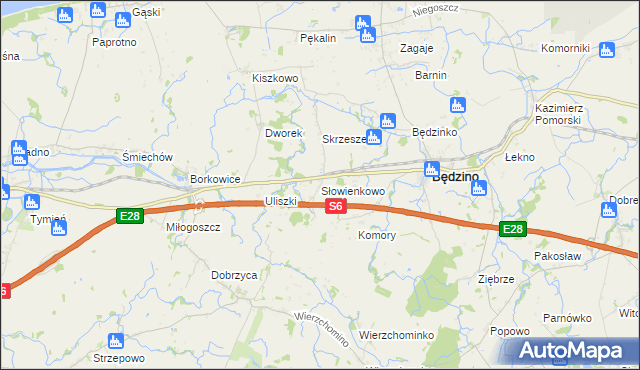 mapa Słowienkowo, Słowienkowo na mapie Targeo