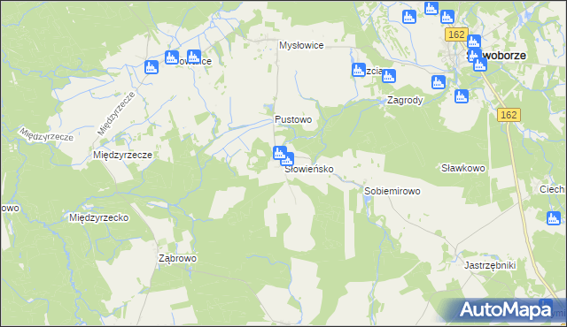 mapa Słowieńsko, Słowieńsko na mapie Targeo