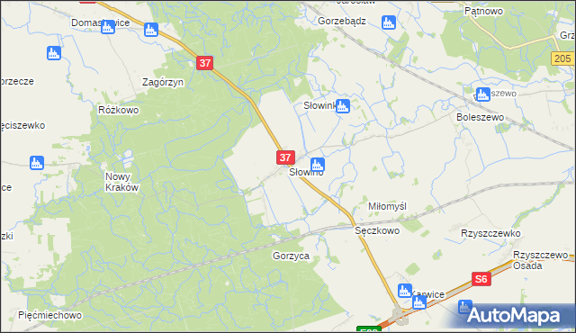 mapa Słowino, Słowino na mapie Targeo