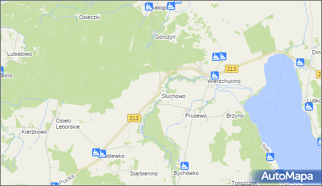 mapa Słuchowo, Słuchowo na mapie Targeo
