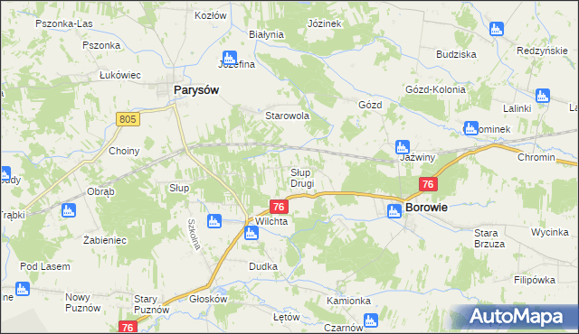 mapa Słup Drugi, Słup Drugi na mapie Targeo