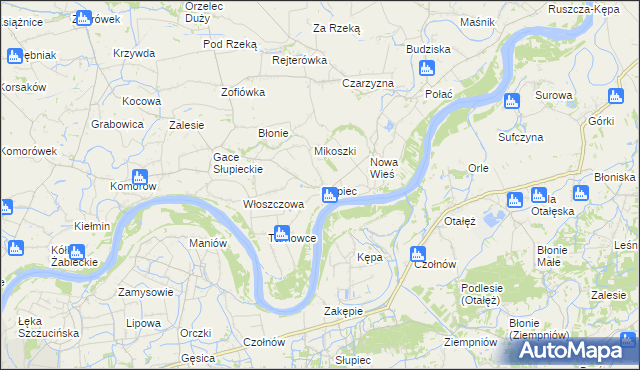 mapa Słupiec gmina Łubnice, Słupiec gmina Łubnice na mapie Targeo