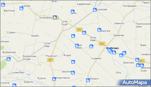 mapa Słupy Duże, Słupy Duże na mapie Targeo