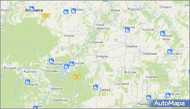 mapa Smagów, Smagów na mapie Targeo