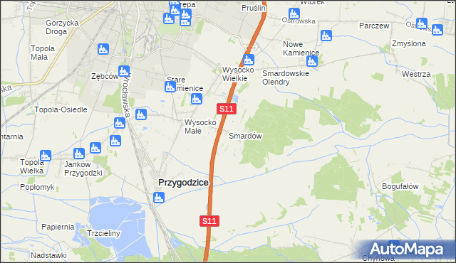 mapa Smardów, Smardów na mapie Targeo