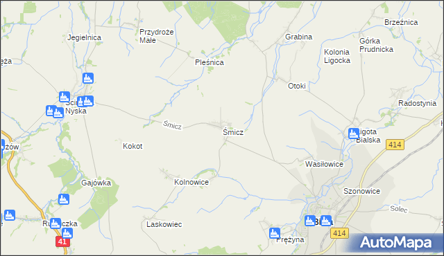 mapa Śmicz, Śmicz na mapie Targeo