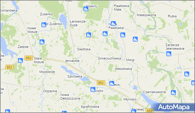 mapa Śmieciuchówka, Śmieciuchówka na mapie Targeo