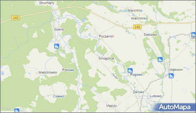 mapa Smogolice, Smogolice na mapie Targeo