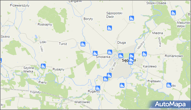 mapa Smolanka gmina Sępopol, Smolanka gmina Sępopol na mapie Targeo