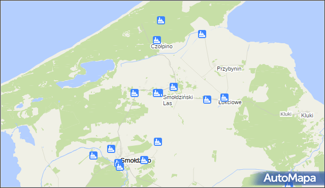 mapa Smołdziński Las, Smołdziński Las na mapie Targeo