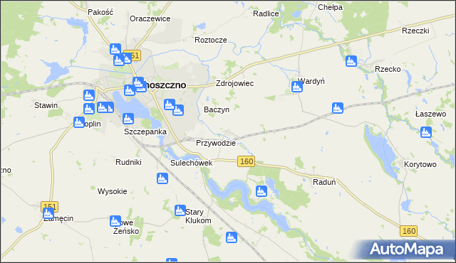 mapa Smoleń gmina Choszczno, Smoleń gmina Choszczno na mapie Targeo